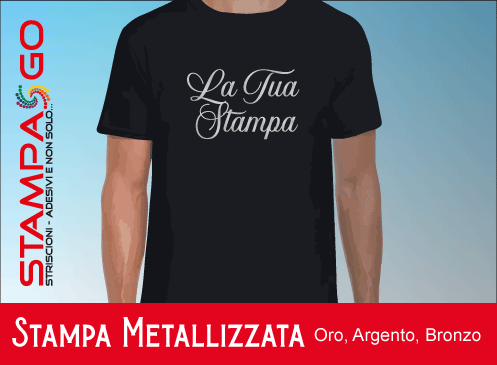 T-shirt stampa Metallizzata